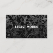 Modern Camo-Black en Dark Gray-camouflage Visitekaartje (Voorkant)