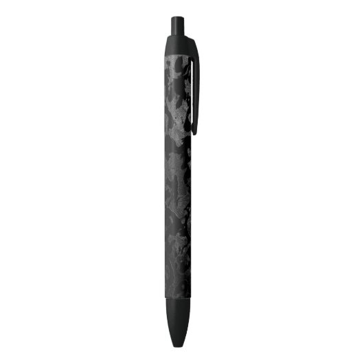 Modern Camo-Black en Dark Gray-camouflage Zwarte Inkt Pen (Achterkant (Verticaal))
