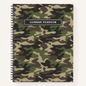 Modern Camouflage Pattern Name Black Notitieboek (Voorkant)