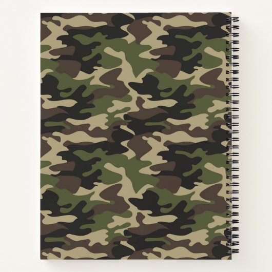 Modern Camouflage Pattern Name Black Notitieboek (Achterkant)