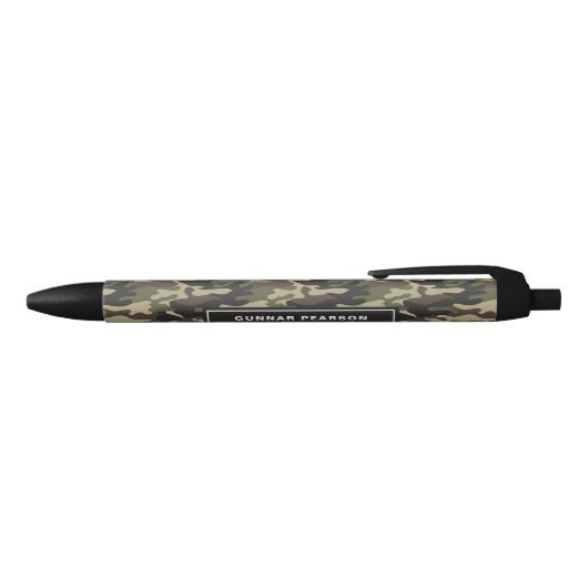 Modern Camouflage Pattern Name Black Zwarte Inkt Pen (Bovenkant)