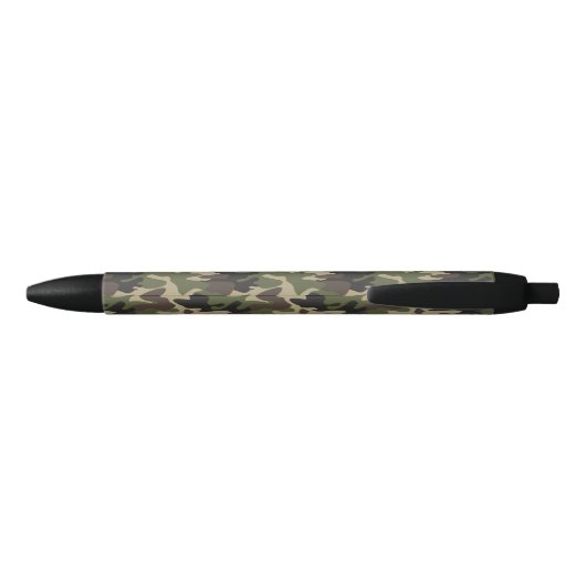 Modern Camouflage Pattern Name Black Zwarte Inkt Pen (Achterkant)