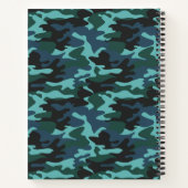 Modern Camouflage Pattern Name Blue Notitieboek (Achterkant)