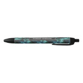 Modern Camouflage Pattern Name Blue Zwarte Inkt Pen (Bodem)