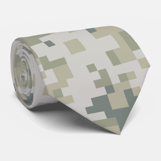Modern Camouflage Pixel Camo Stropdas (Opgerold)