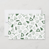 Modern Camp Bachelorette Green  Bedankkaart (Achterkant)
