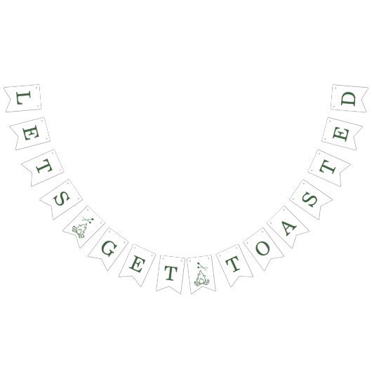 Modern Camp Bachelorette Green Vlaggetjes (Alle)