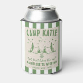 Modern Camp Bachelorette Party Blikjeskoeler (Blikje Achterkant)