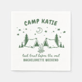 Modern Camp Bachelorette Party Servet (Voorkant)