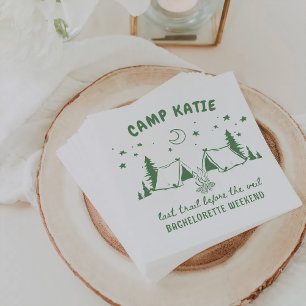 Modern Camp Bachelorette Party Servet
