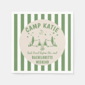 Modern Camp Bachelorette Party Servet (Voorkant)
