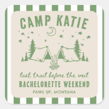 Modern Camping Camp Bachelorette Party