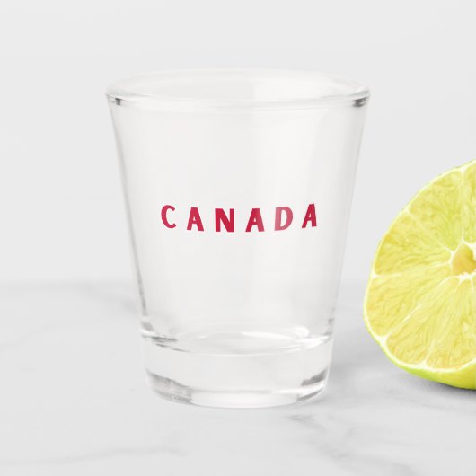 Modern Canada Canadees land Vlag Souvenir Shot Glas (Voorkant)