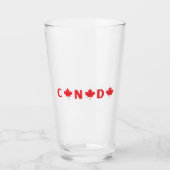 Modern Canadees land Vlag Souvenir Glas (Voorkant)