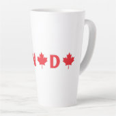 Modern Canadees land Vlag Souvenir Latte Mok (Rechterhoek)