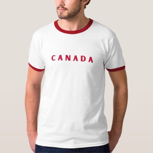 Modern Canadees land Vlag Souvenir T-shirt (Voorkant)