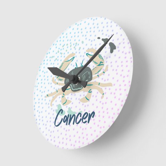 Modern Cancer Crab Zodiac Ronde Klok (Hoek)