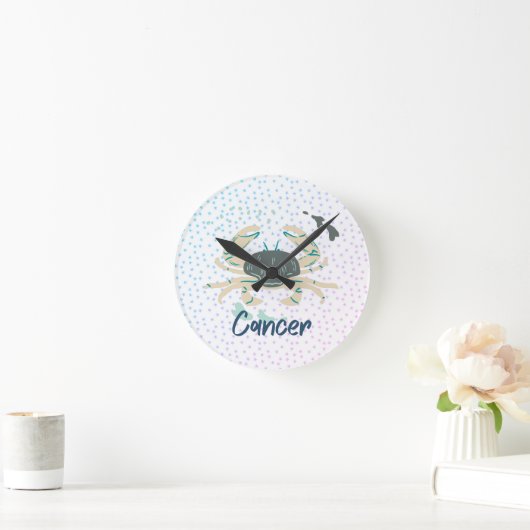 Modern Cancer Crab Zodiac Ronde Klok (Huis)