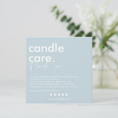 Modern Candle Care & Dank u Visitekaartje Bedankkaart (Staand voorkant)