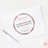 Modern Candle Jar Label Brons Roos Gouden Verpakki (Envelop)