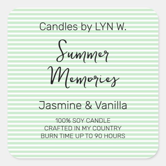 Modern Candle Product Label (Voorkant)