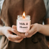Modern Candle Product Verpakking Blush Pink Vierkante Sticker