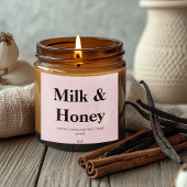 Modern Candle Product Verpakking Blush Pink Vierkante Sticker