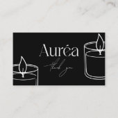 Modern Candle QR Code Visitekaartje (Voorkant)