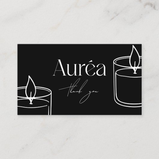 Modern Candle QR Code Visitekaartje (Voorkant)