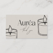 Modern Candle QR Code Visitekaartje (Voorkant)