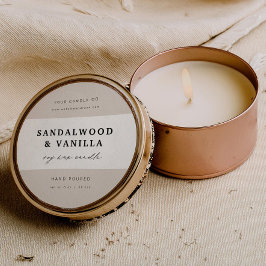 Modern Candle Tin Branding Label Product Sticker
