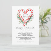 Modern Candy Cane Christmas Twins Baby shower Kaart (Staand voorkant)