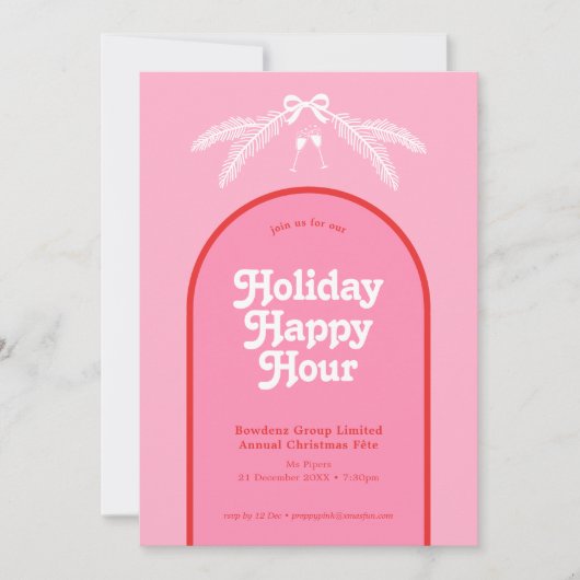 Modern Candy Cane kerstfeest Kaart (Voorkant)