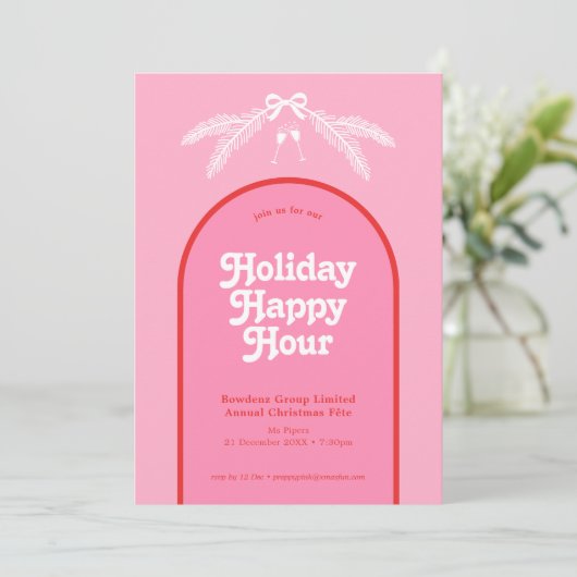 Modern Candy Cane kerstfeest Kaart (Staand voorkant)