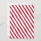 Modern Candy Cane Theme Christmas Party Invitation Kaart (Achterkant)