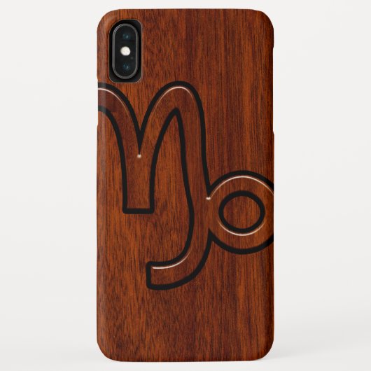 Modern Capricorn-symbool in Mahogany Style-afdruk Case-Mate iPhone Case (Achterkant)