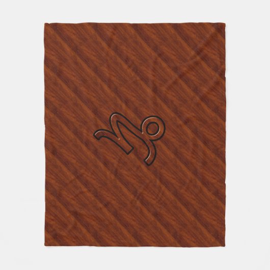 Modern Capricorn-symbool in Mahogany Style-afdruk Fleece Deken (Voorkant)