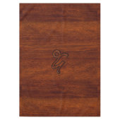 Modern Capricorn-symbool in Mahogany Style-afdruk Tafelkleed (Voorkant)