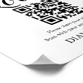 Modern Capture De Liefde Bruiloft QR code teken Poster (Hoek)