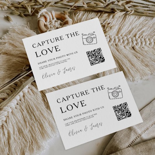 Modern Capture the Love Kaart Sjabloon, QR-code