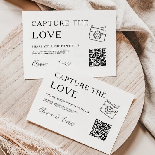 Modern Capture the Love Kaart Sjabloon, QR-code