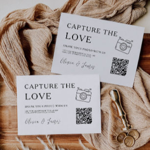 Modern Capture the Love Kaart Sjabloon, QR-code