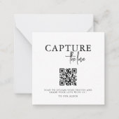 Modern Capture the Love QR Code Tafel Kaarten Notitiekaartje (Voorkant)