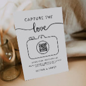 Modern Capture the Love QR Code Trouwbord, Kaart