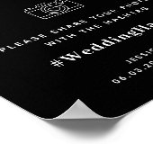 Modern Capture The Love Wedding Hashtag teken Poster (Hoek)