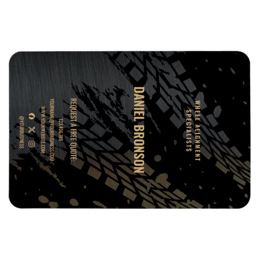 Modern Car Auto Mechanic Repair Service Fridge Magneet (Horizontaal)