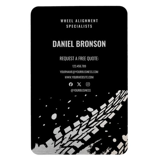 Modern Car Auto Mechanic Repair Service Fridge Magneet (Verticaal)