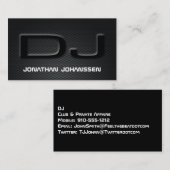 Modern Carbon Fibre Professional DJ-Visitekaartje Visitekaartje (Voorkant / Achterkant)