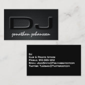 Modern Carbon Fibre Professional DJ-Visitekaartje Visitekaartje (Voorkant / Achterkant)