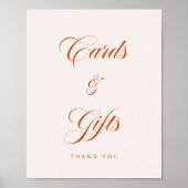 Modern Cards and Gifts Bridal Shower Table Poster (Voorkant)